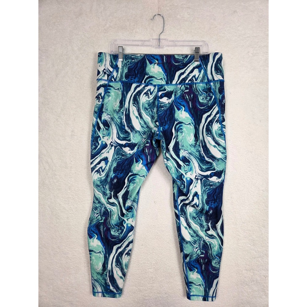 Patagonia Centered Crop Leggings XL Athletic Sporty Yoga Workout Layer Active - Picture 2 of 9